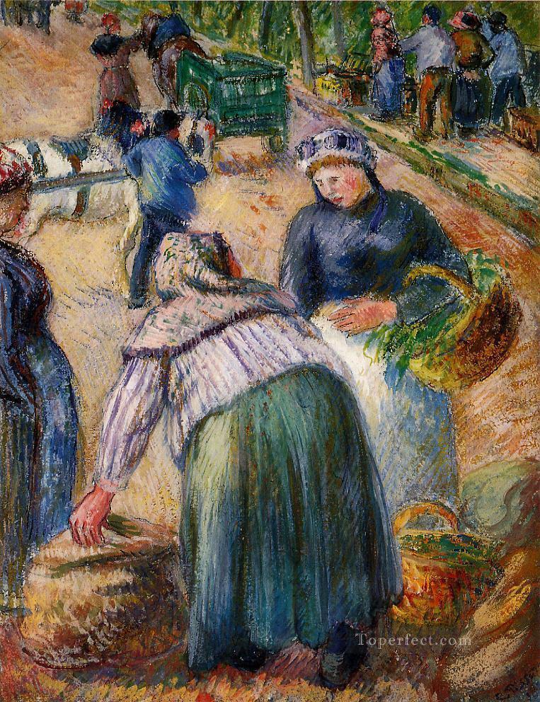 potato market boulevard des fosses pontoise 1882 Camille Pissarro Oil Paintings